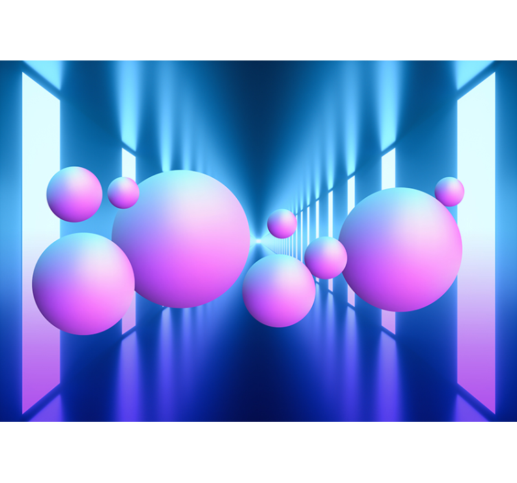 Bile plutitoare 3d în tonuri luminoase mural de perete 3d - TenStickers