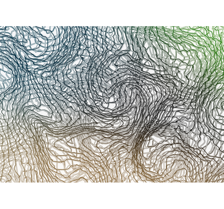 Fototapet texturat modele de linii organice - TenStickers