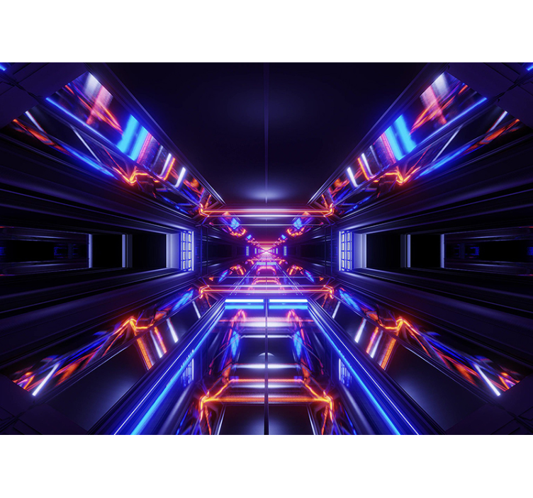 Fototapet abstract cale neon futurist - TenStickers