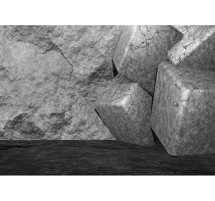 Mural abstract de perete din piatră 3d - TenStickers