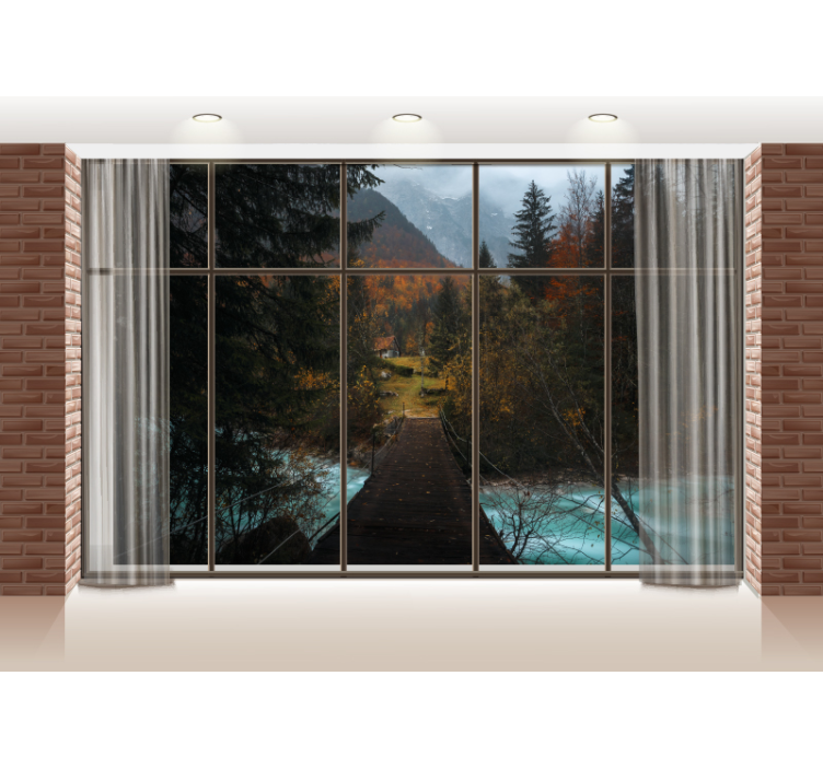 Fototapet peisaje scenă cu potecă montană - TenStickers