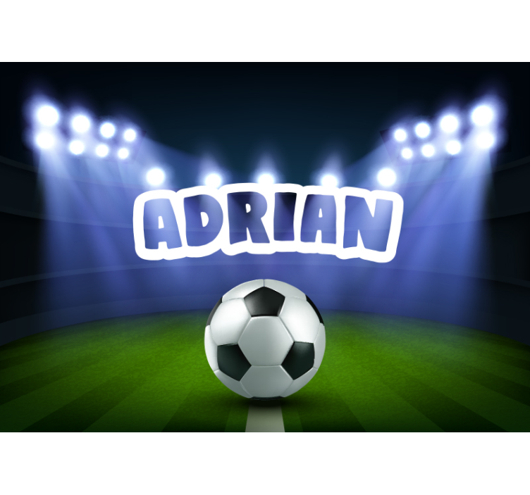 Fototapet persoane sărbătoare pe terenul de fotbal - TenStickers