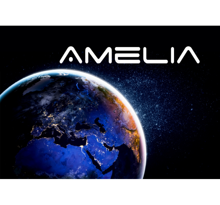 Spațiul fototapet glob și stele - TenStickers