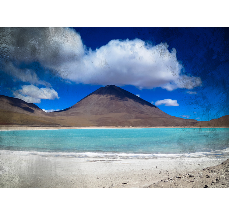 Fototapet peisaje perspectivă lac alpin - TenStickers