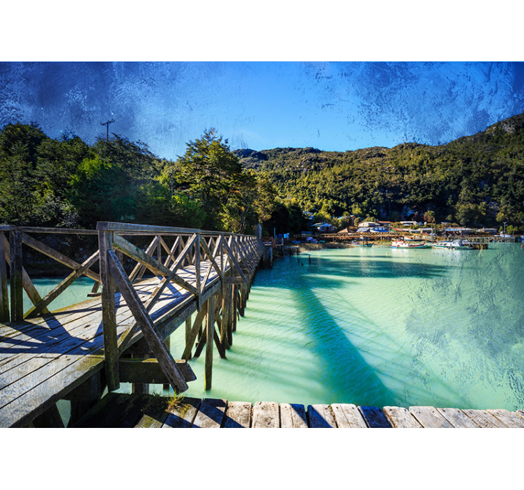 Fototapet peisaje potecă pitorească de coastă - TenStickers