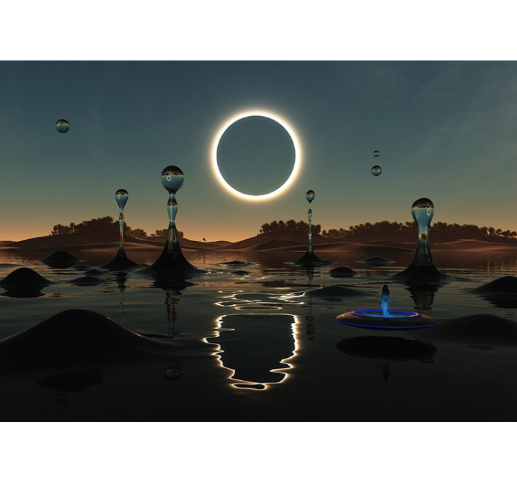 Spațiul fototapet scenă a apei cerești - TenStickers