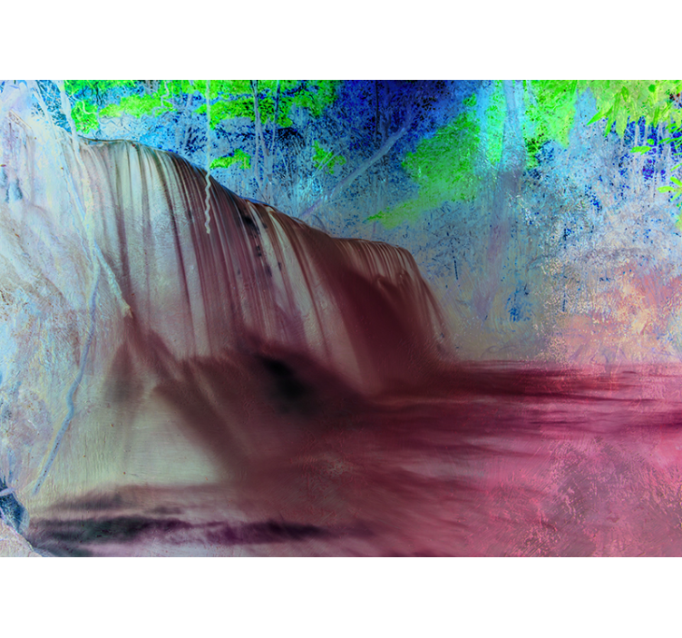 Cascadele Fototapet priveliște senină a cascadei - TenStickers