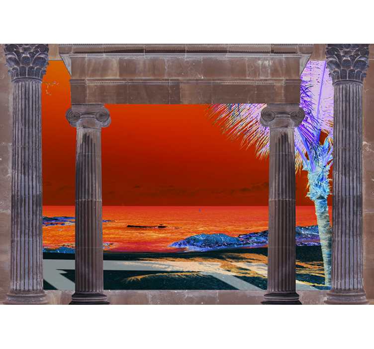 Fototapet peisaje vedere tropicală la coastă - TenStickers