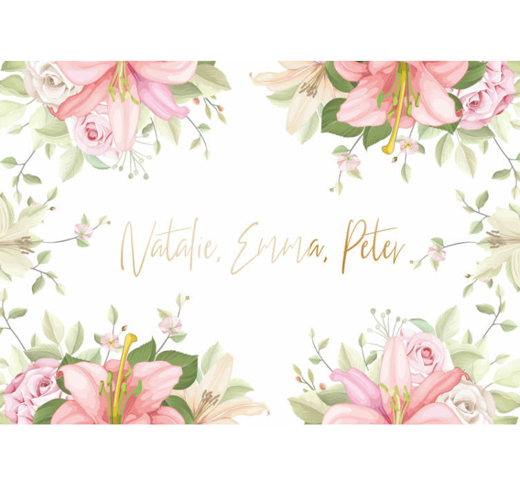 Fototapet cu flori aranjament floral personalizat - TenStickers