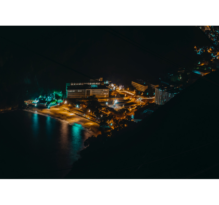 Fototapet de oraș vedere nocturnă de oraș - TenStickers