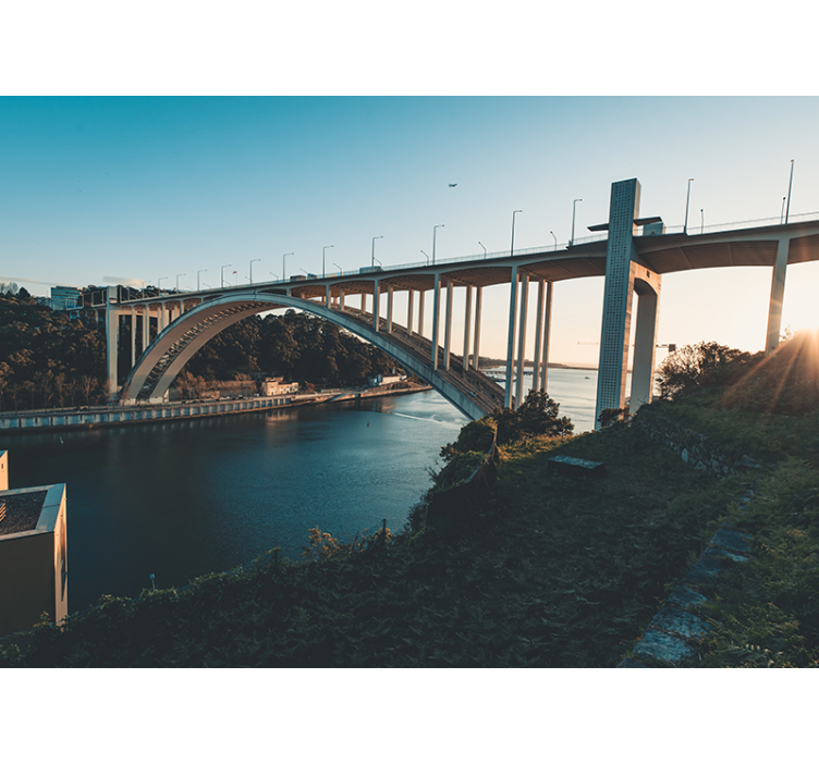 Fototapet de oraș vedere arhitecturală a podului - TenStickers