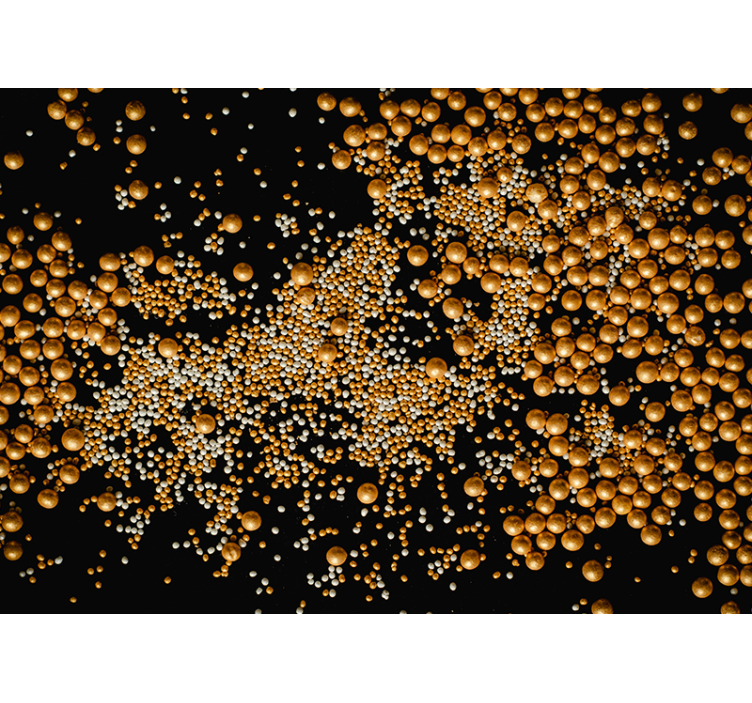 Fototapet abstract model sferă aurie - TenStickers