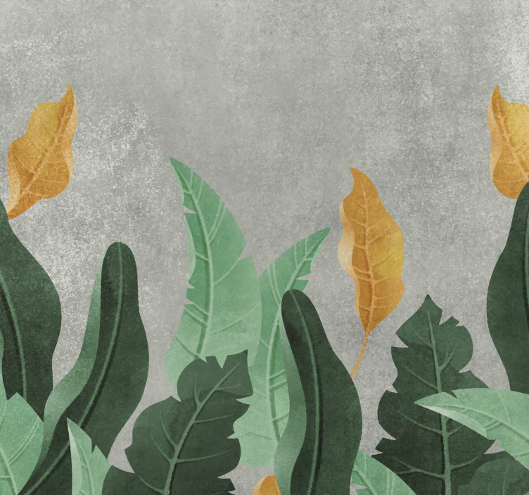 Fototapet camera de zi plante pe beton - TenStickers