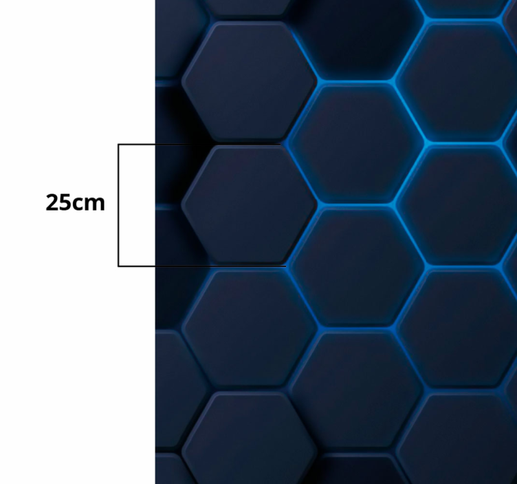 Fototapet 3d cu model hexagonal întunecat - TenStickers
