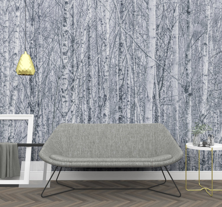 Arbori de pădure negru și mural de perete - TenStickers