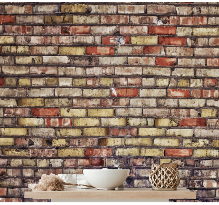 Cărămizi fototapet textură de cărămidă vintage - TenStickers