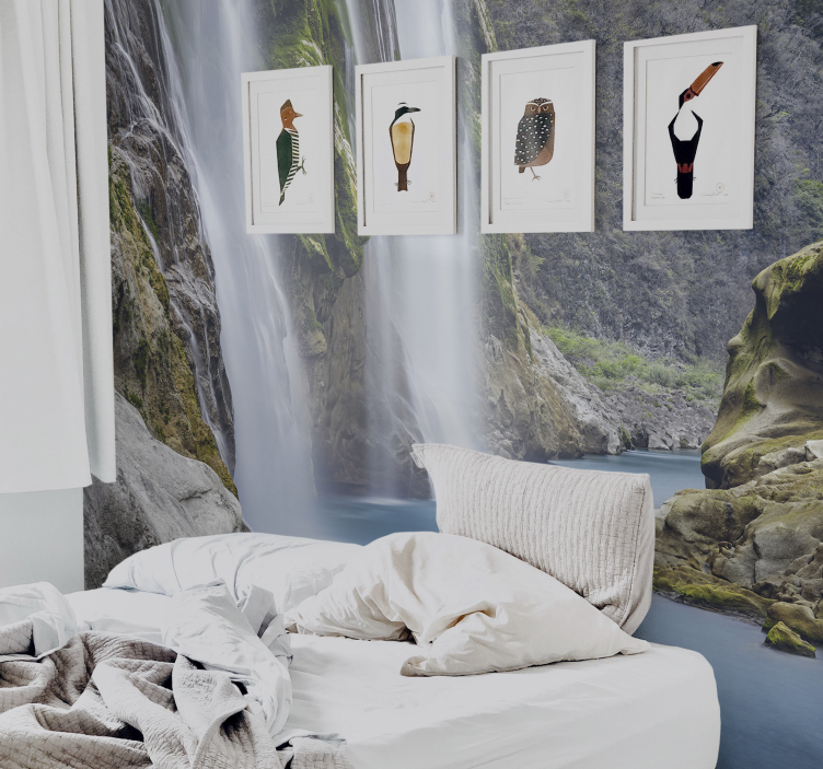 Cascadele fototapet perspectivă de apă serenă - TenStickers