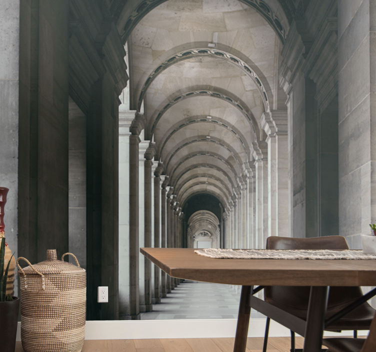 Fototapet 3d arcade de ciment vechi adâncime - TenStickers