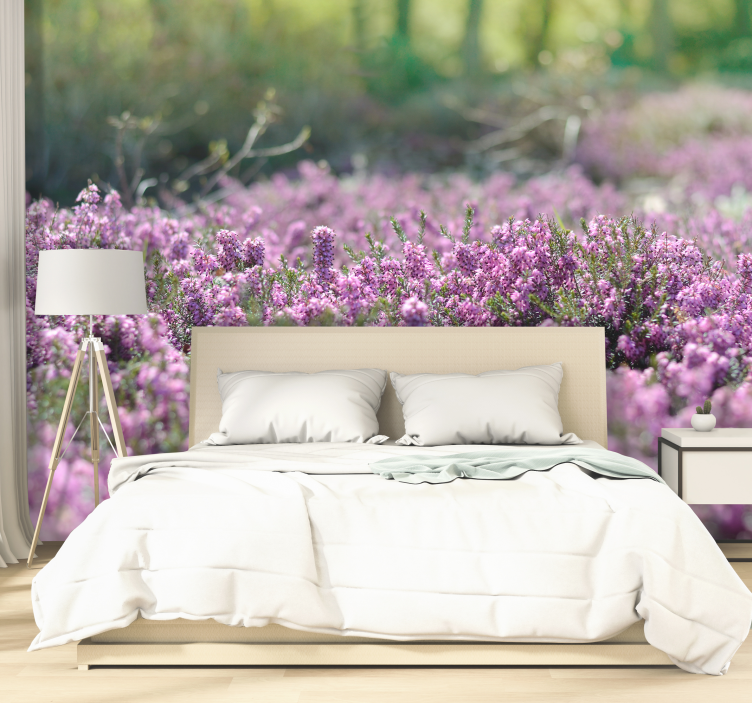 Copaci roz peisaj mural - TenStickers