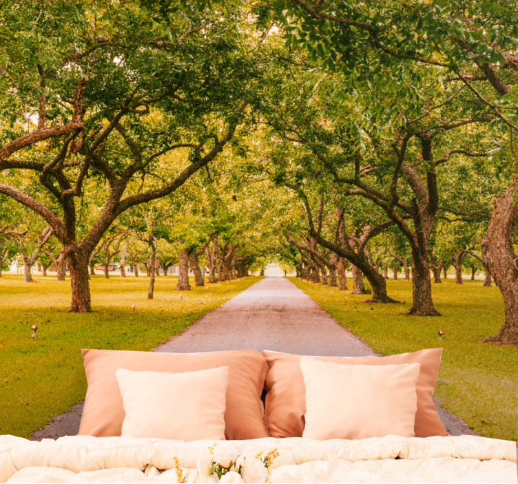 Rând de fototapetde parc galben și verde - TenStickers
