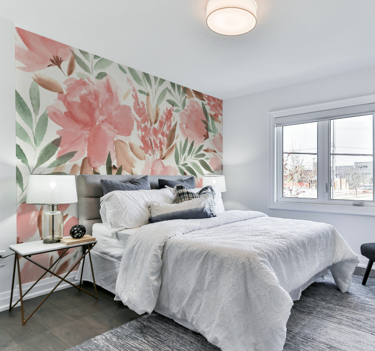 Fotomural panoramic papier peint panoramique floral - TenStickers