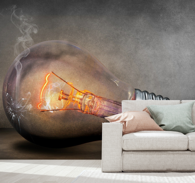 Fototapet 3D iluminare spartă - TenStickers