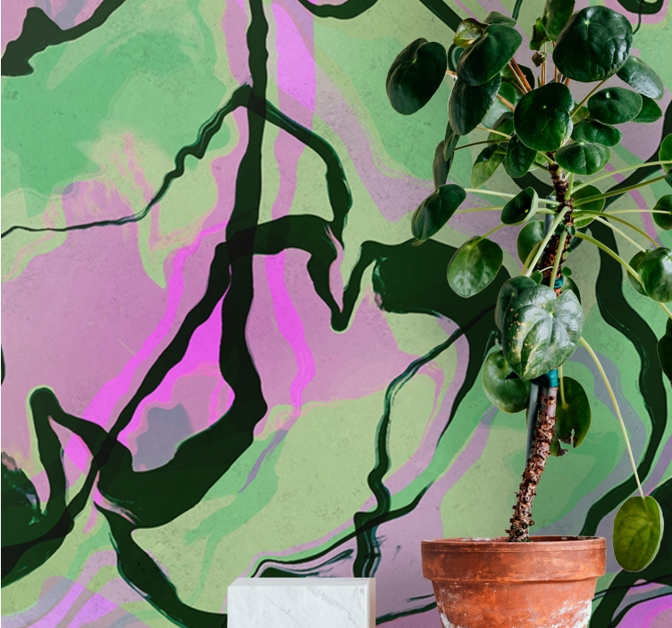 Fototapet abstract compoziție forme organice - TenStickers