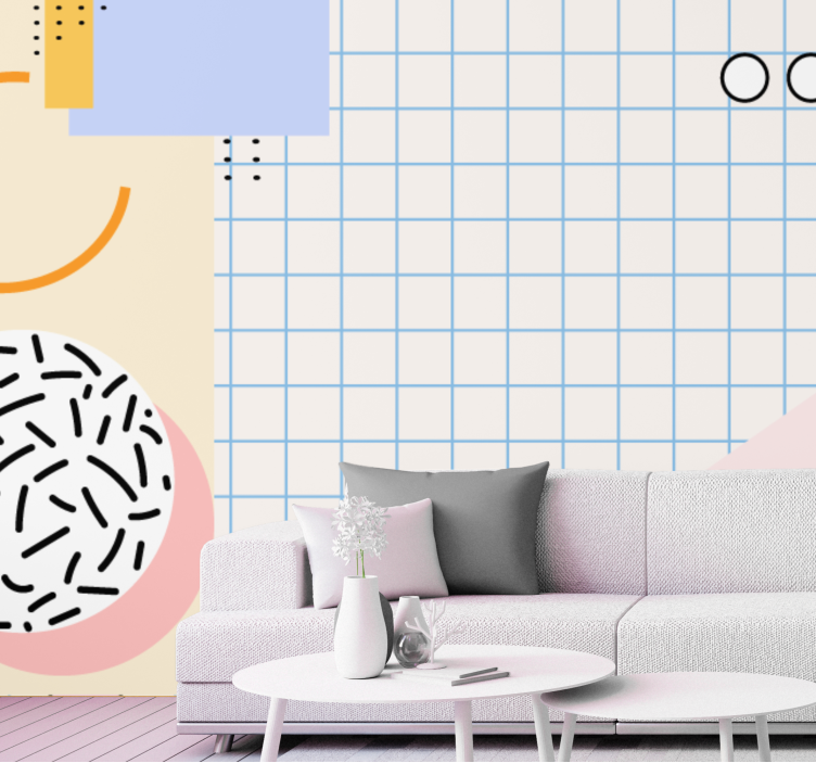 Fototapet abstract configurație forme geometrice - TenStickers