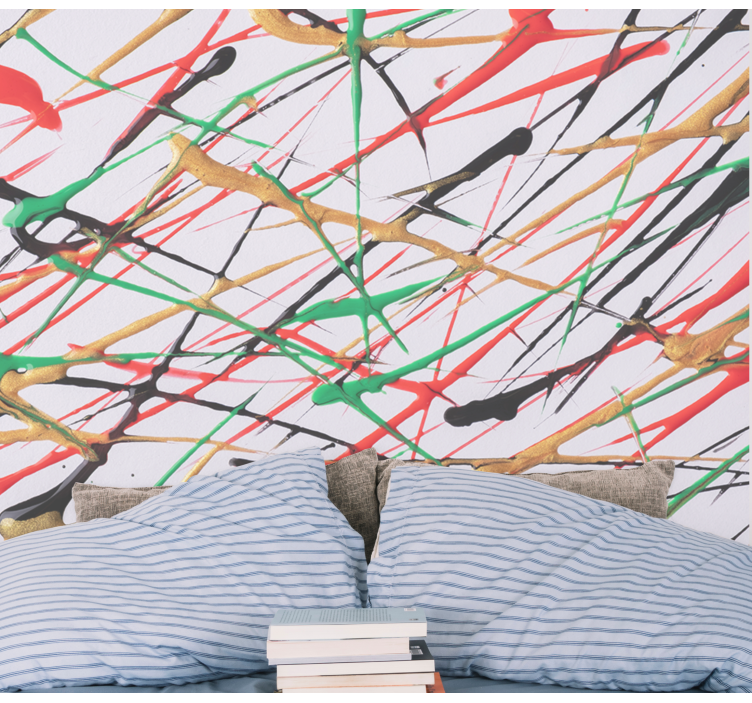 Fototapet abstract cu pensulă energică - TenStickers