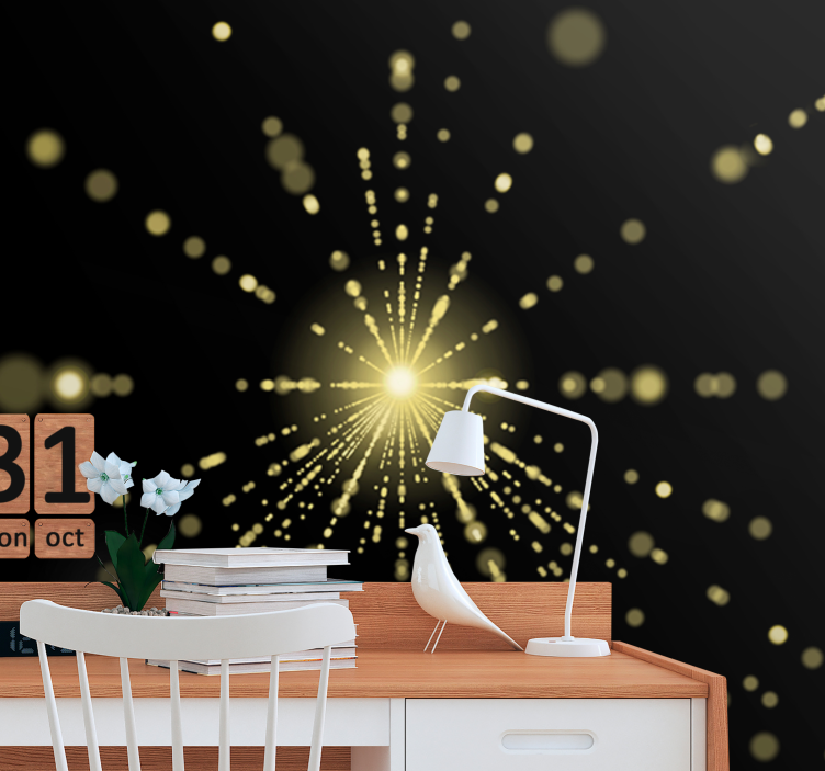 Fototapet abstract explozie de lumină radiantă - TenStickers