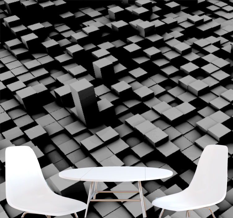 Fototapet abstract formare blocuri geometrice - TenStickers