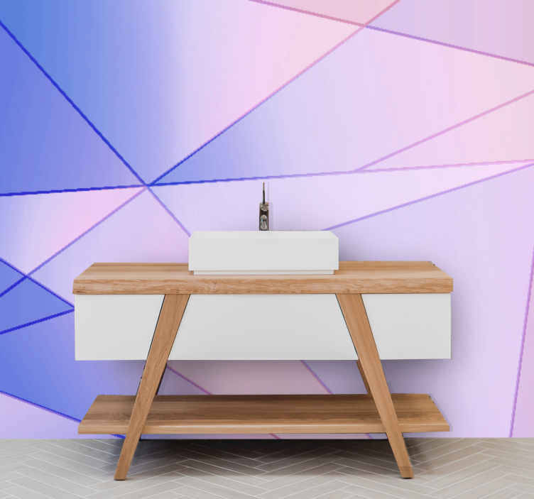 Fototapet abstract joc de culori geometrice - TenStickers