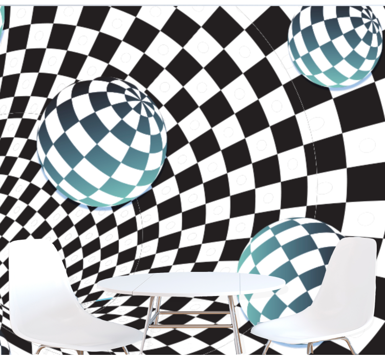 Fototapet abstract model sferic iluzoriu - TenStickers