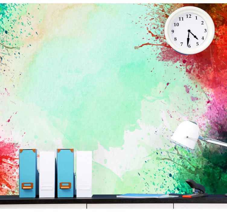 Fototapet abstract motive colorate de stropi - TenStickers