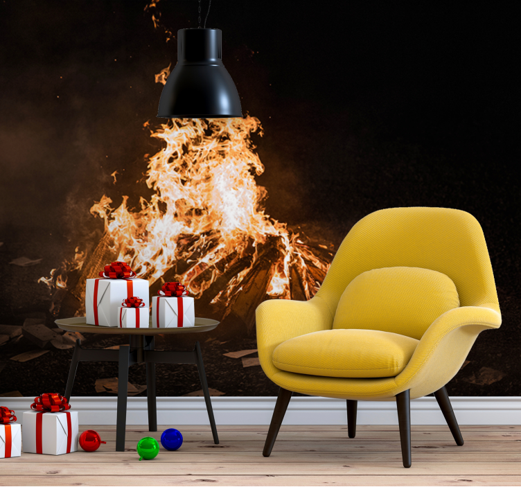 Fototapet abstract scenă de foc de tabără - TenStickers