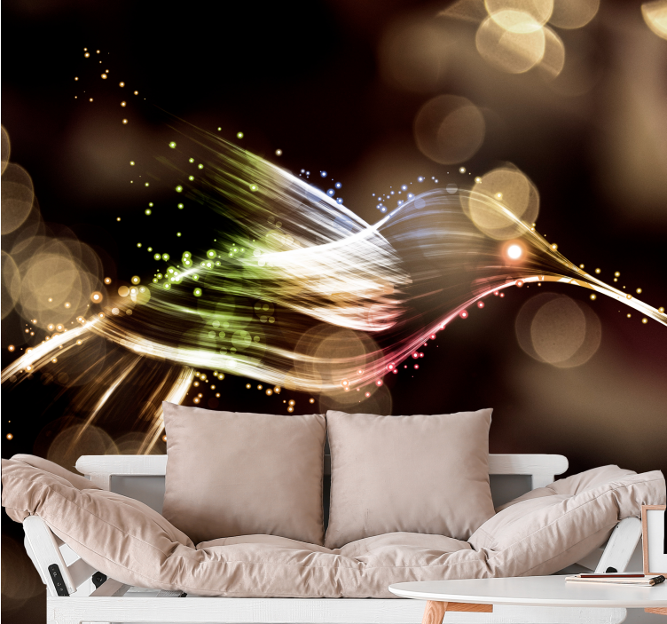 Fototapet abstract valuri de lumină dinamice - TenStickers