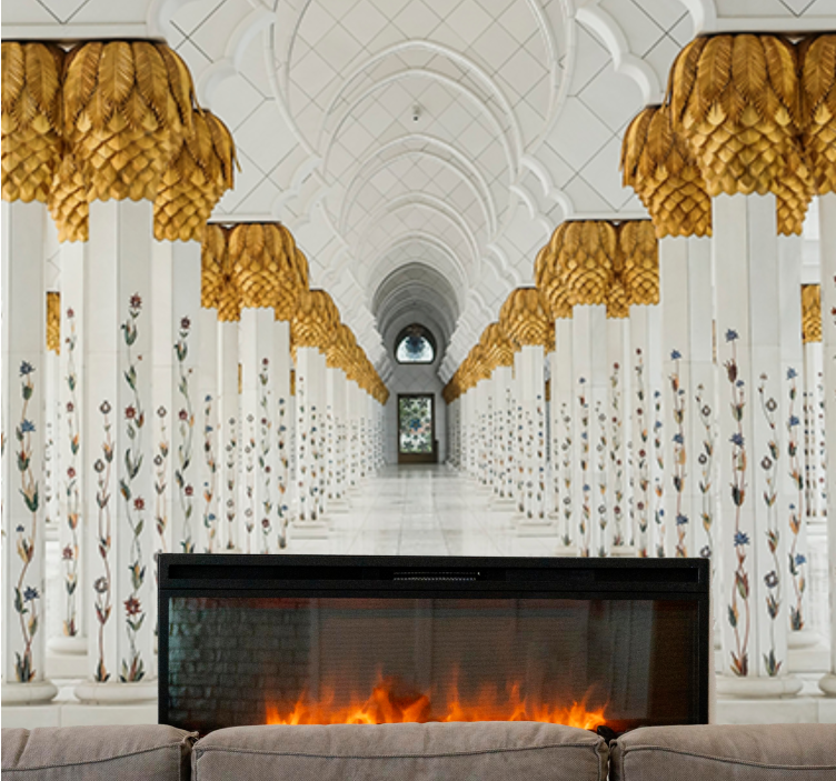 Fototapet african foyer cu coloane majestuoase - TenStickers