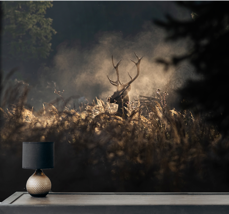 Fototapet animale contur cerb regal - TenStickers