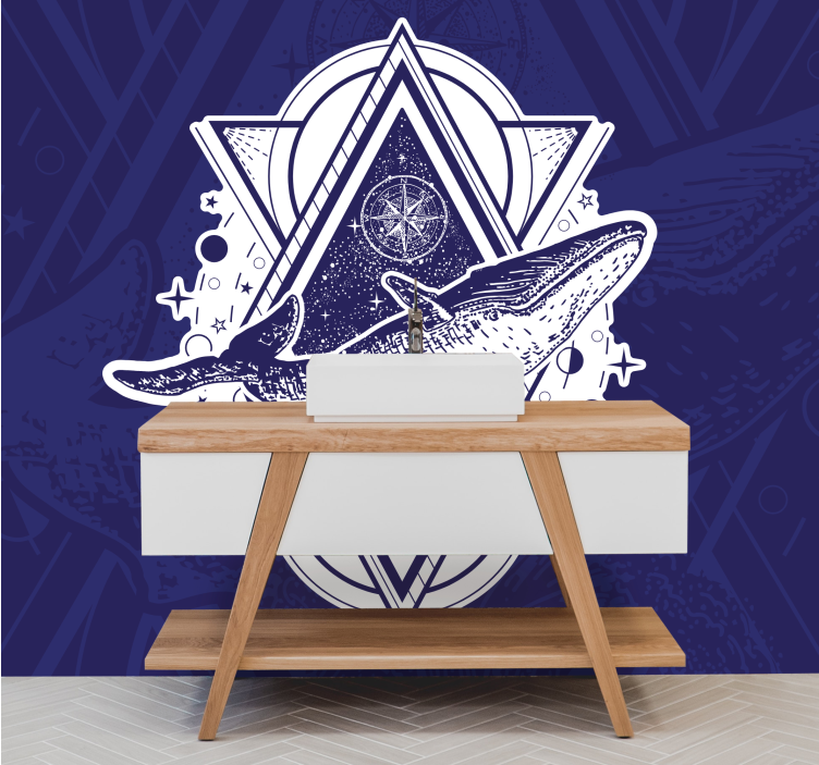 Fototapet animale design cu balenă majestuoasă - TenStickers