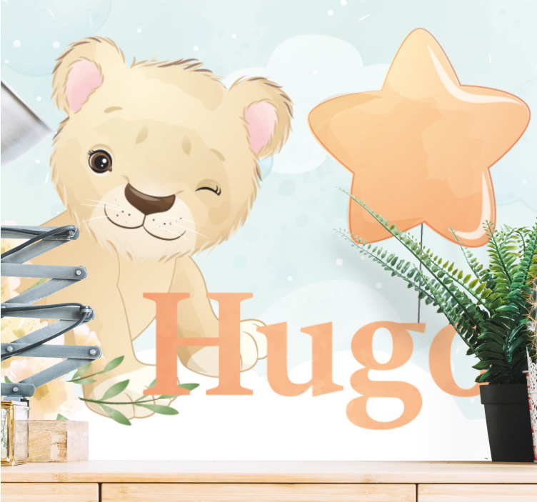 Fototapet animale personaj leu drăgălaș - TenStickers