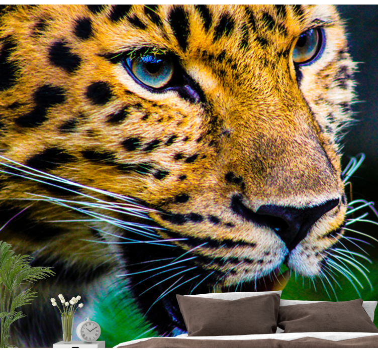 Fototapet animale prim-plan leopard - TenStickers