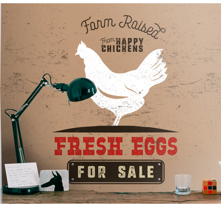 Fototapet animale pui de fermă proaspeți - TenStickers