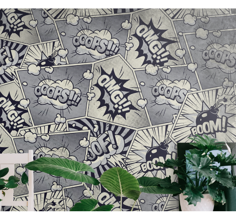 Fototapet artă urbană efecte sonore comice - TenStickers