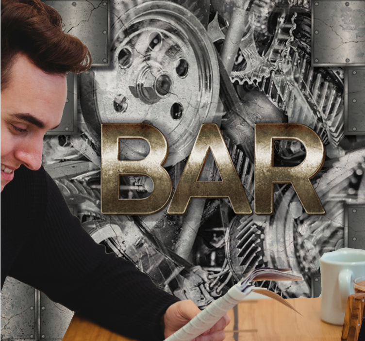 Fototapet artă urbană litere industriale - TenStickers