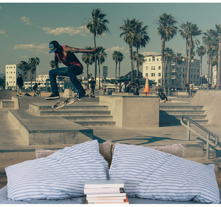 Fototapet artă urbană skateboarder în acțiune - TenStickers