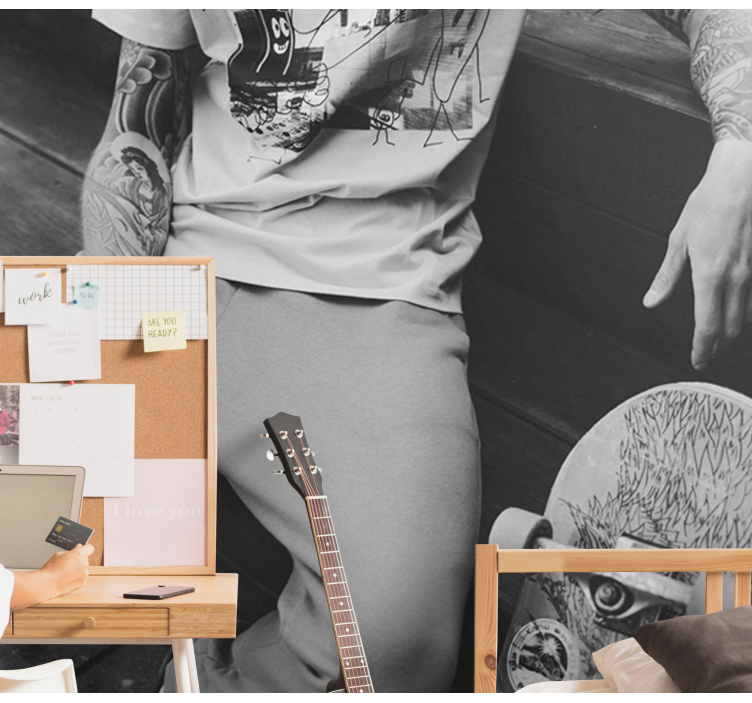 Fotomuraluri cu alte orașe și țări stil urban skateboarder - TenStickers