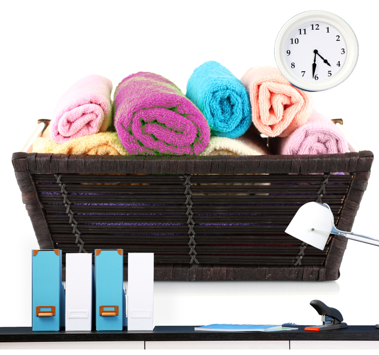 Fototapet baie prosoape colorate rulate - TenStickers