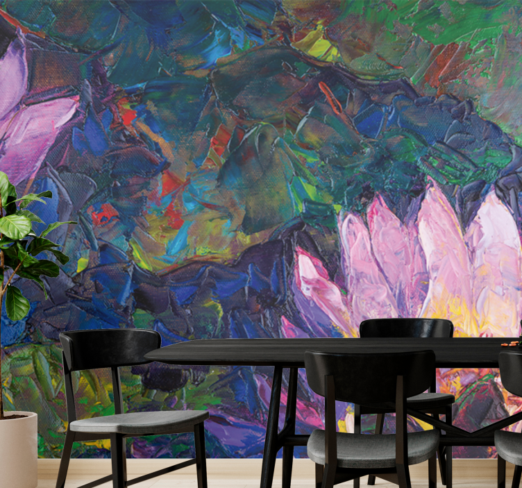 Fototapet cu flori abstract cu floarea lotus - TenStickers