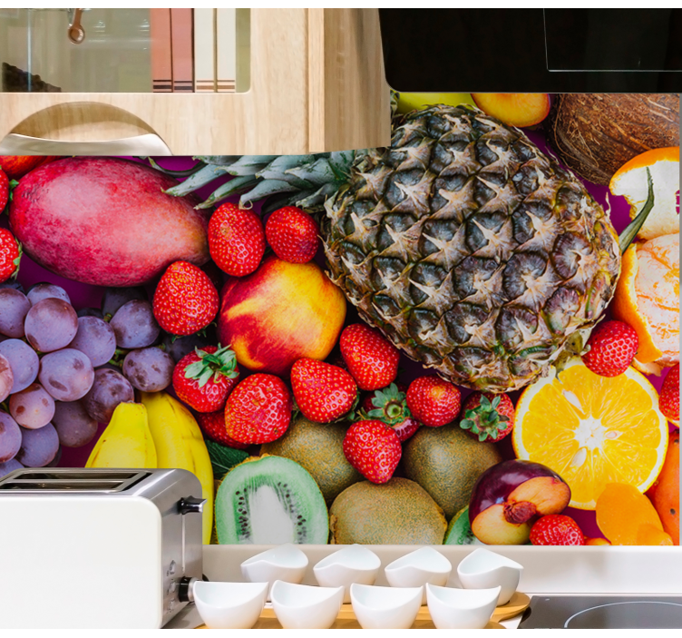 Fototapet cu flori amestec vibrant de fructe - TenStickers