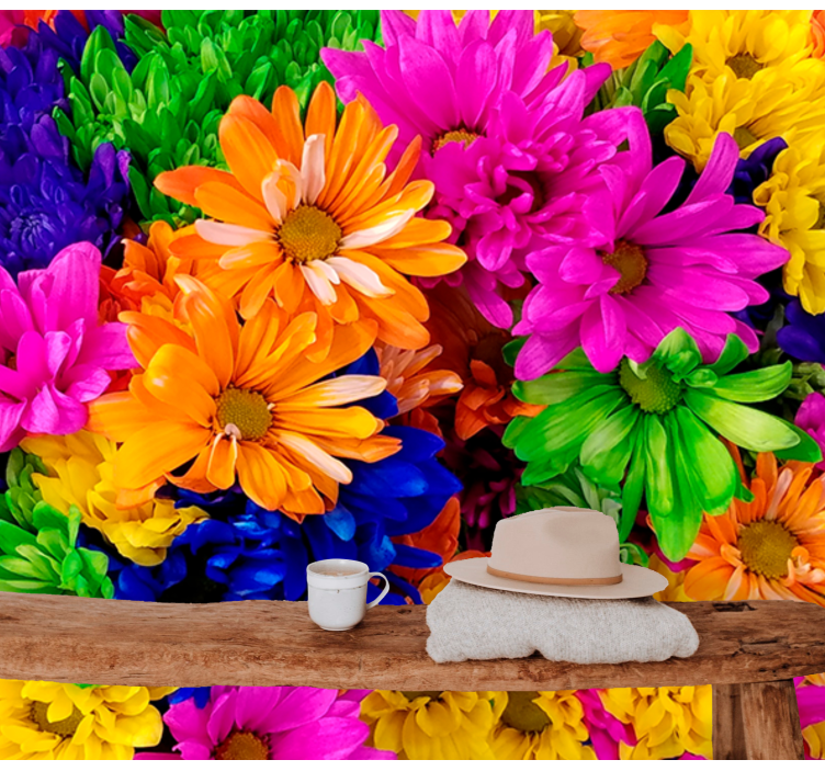 Fototapet cu flori aranjament botanic colorat - TenStickers